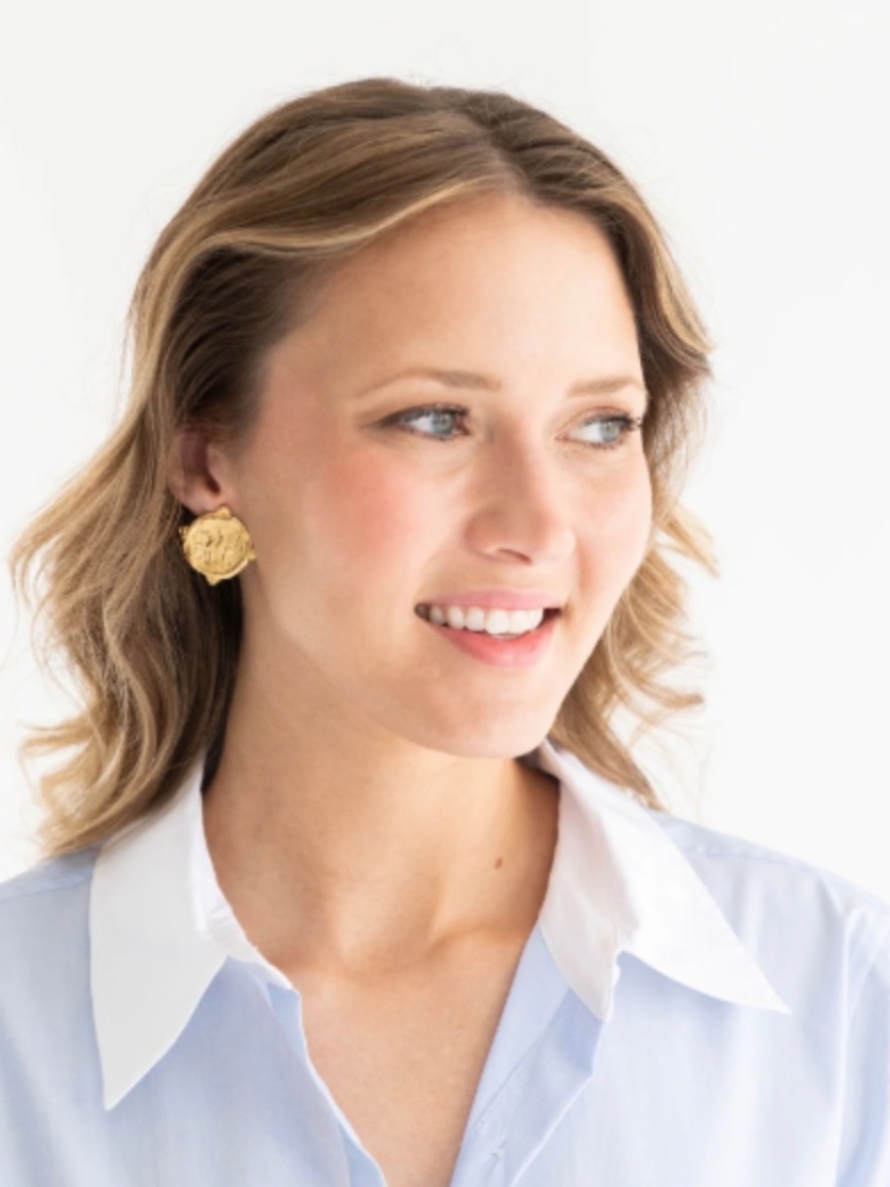 Equestrian Intaglio Stud Earrings by Susan Shaw - Picture 3 of 8